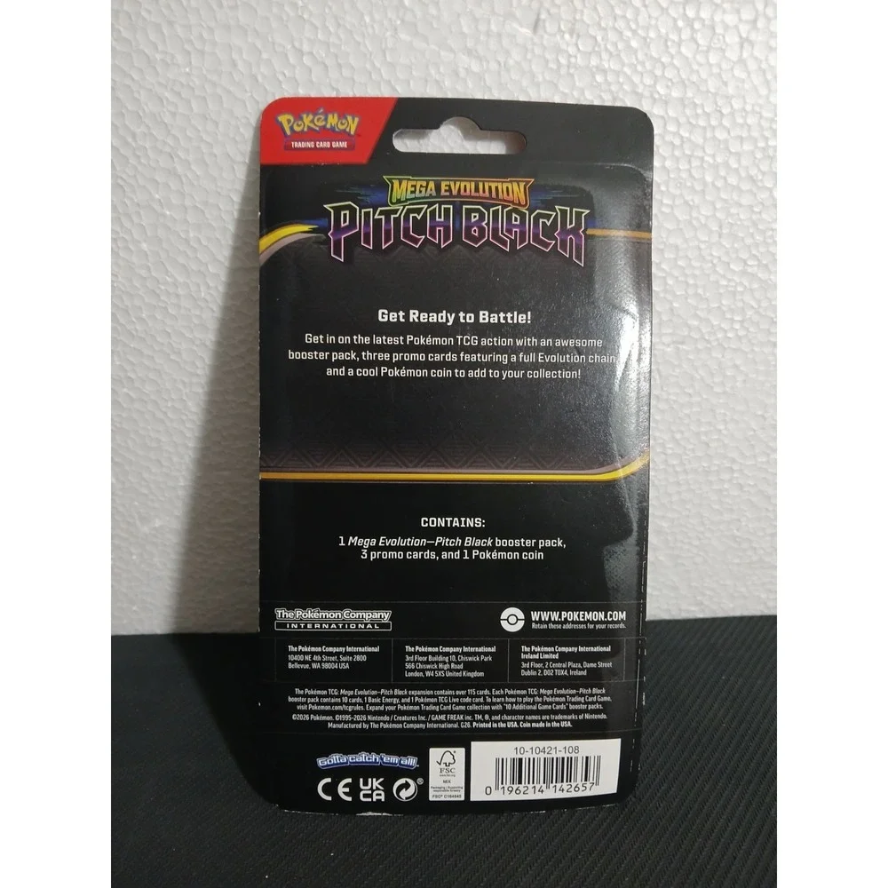 *Swirl Pokémon Pitch Black Premium Checklane Blister Gengar - Mega Evolution